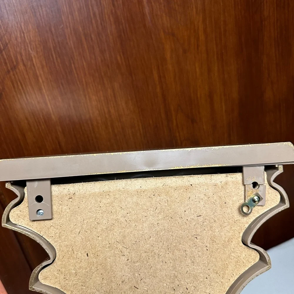Vintage Antique gold molded resin Hollywood Regency Wall pocket planter Shelf